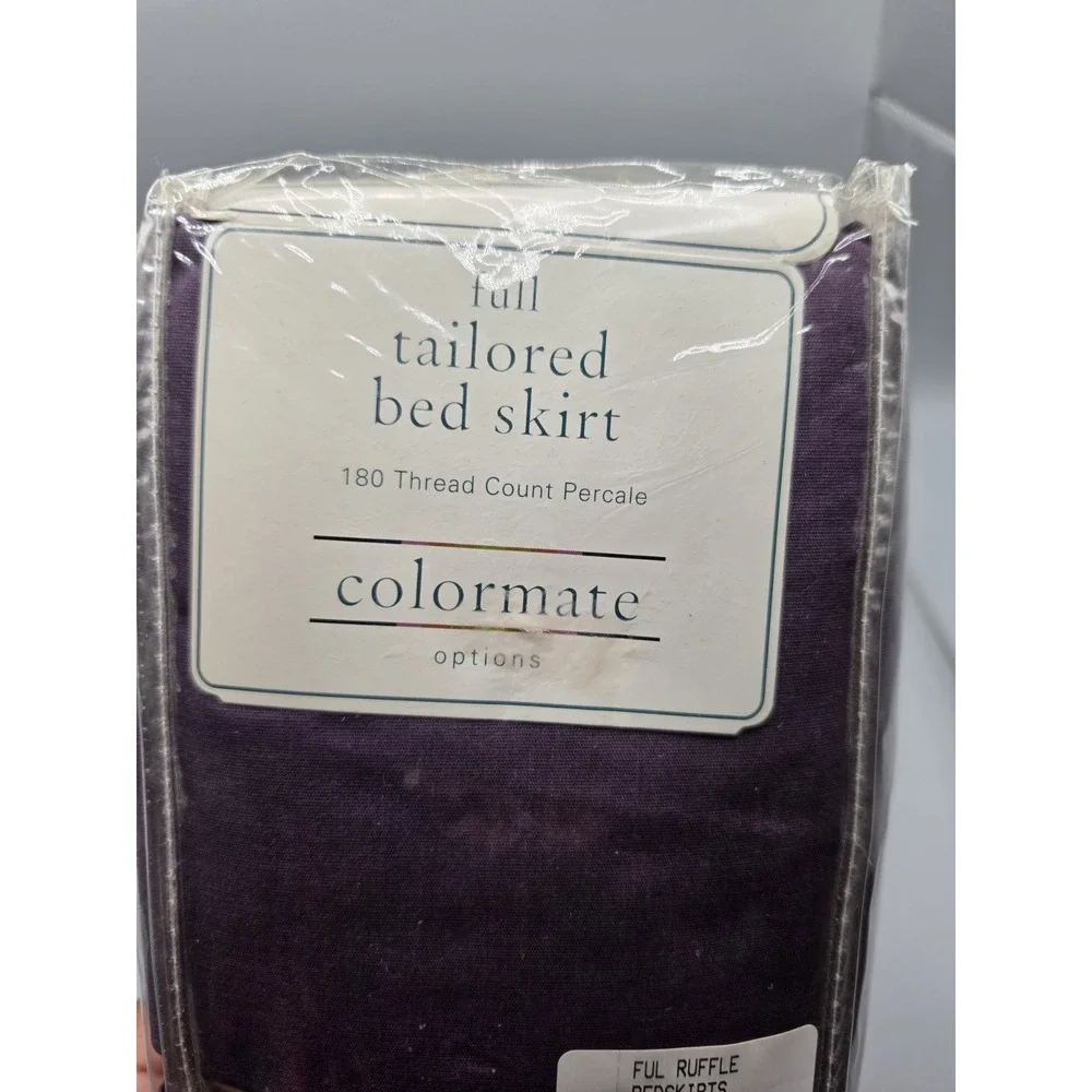 Vintage Sears Colormate Full Bed Skirt Plum Purple 14
